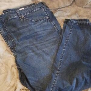 Terra & Sky Women's Skinny Jeans in Deep Blue